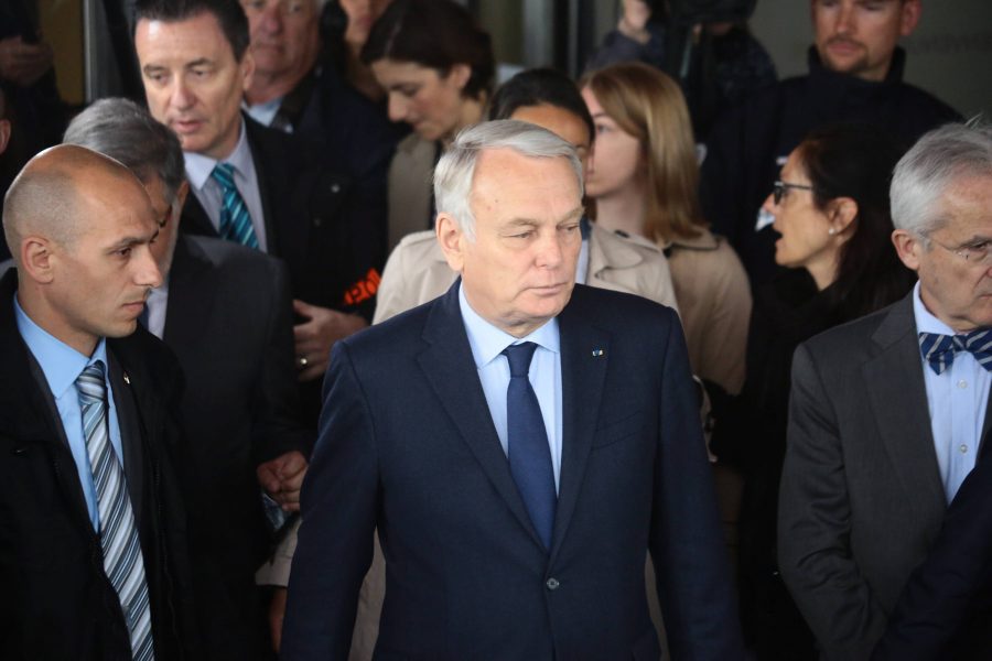 Prime Minster of France Jean Marc Ayrault visits families awaiting news at Charles de Gaulle Airport on May 19, 2016 in Paris. An Egyptair flight with 66 people on board crashed while en route from Paris to Cairo. Flight MS 804 left Charles de Gaulle Airport at 11:09 p.m. Paris time and vanished over the Mediterranean Sea. (Maxppp/Zuma Press/Tribune News Service)