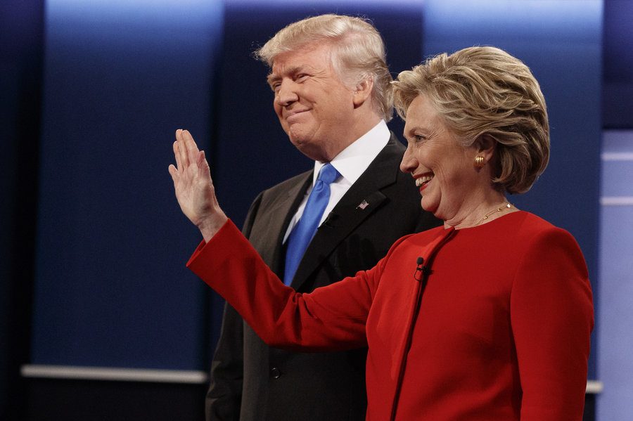 Donald Trump and Hillary Clinton square off in the first Presidential Debate on Mon. Sep. 26 in Hempstead, New York at Hofstra University. 