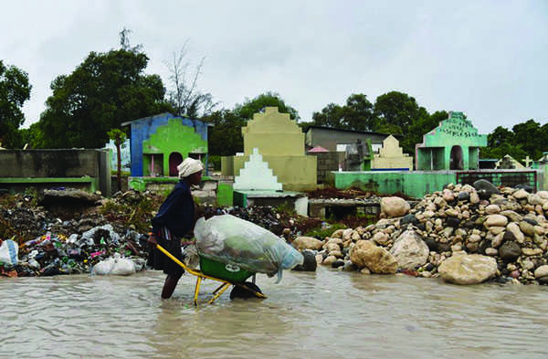 The streets of Port-au-Prince in Haiti were severely flooded after the hurricane.