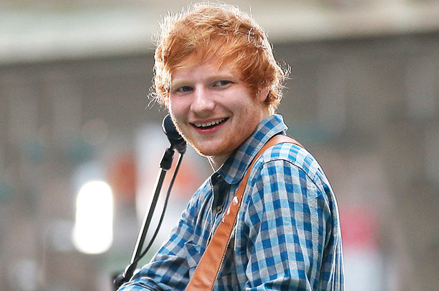 Sheeran smiles while performing, which is what his fans have been awaiting for a year, as he now will come back to the  music world.