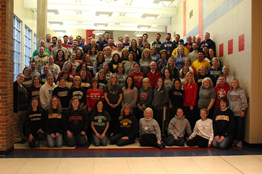 LHS staff members represent education during teacher college day
