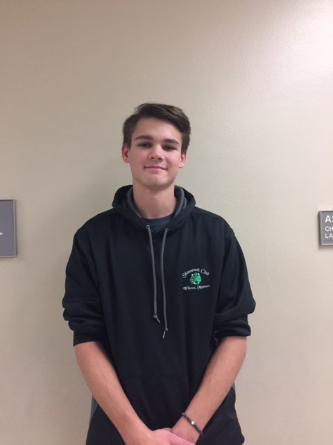 Freshman Isaac Sarbacker is awarded this weeks student of the week for the science department