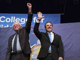 Vermont Senator Bernie Sanders and New York Governor Andrew Cuomo worked together to propose a bill to make New York college free for students whose family makes $125,000 or less a year. 