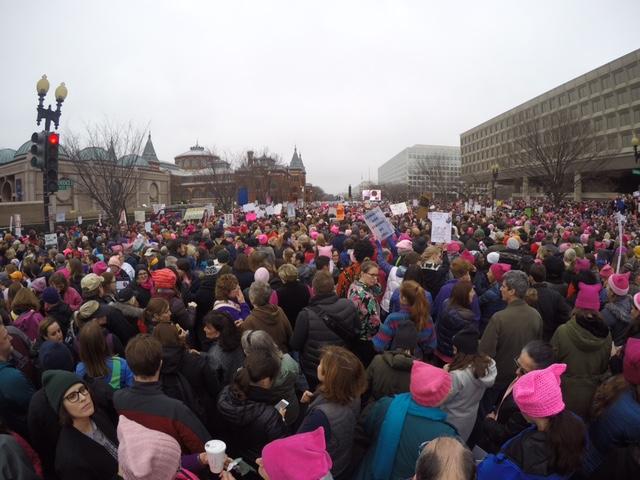 Thousands+of+people+gathered+in+the+streets+at+the+Womens+March+in+Washington%2C+D.C.