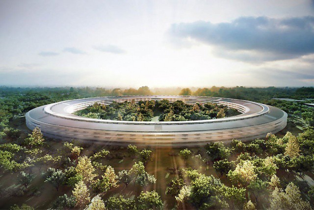 A graphic rendering of  Apple Park.