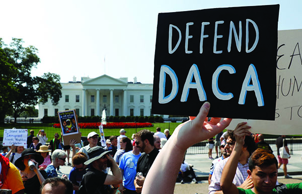 DACA supporters demonstration at the White House in Washington