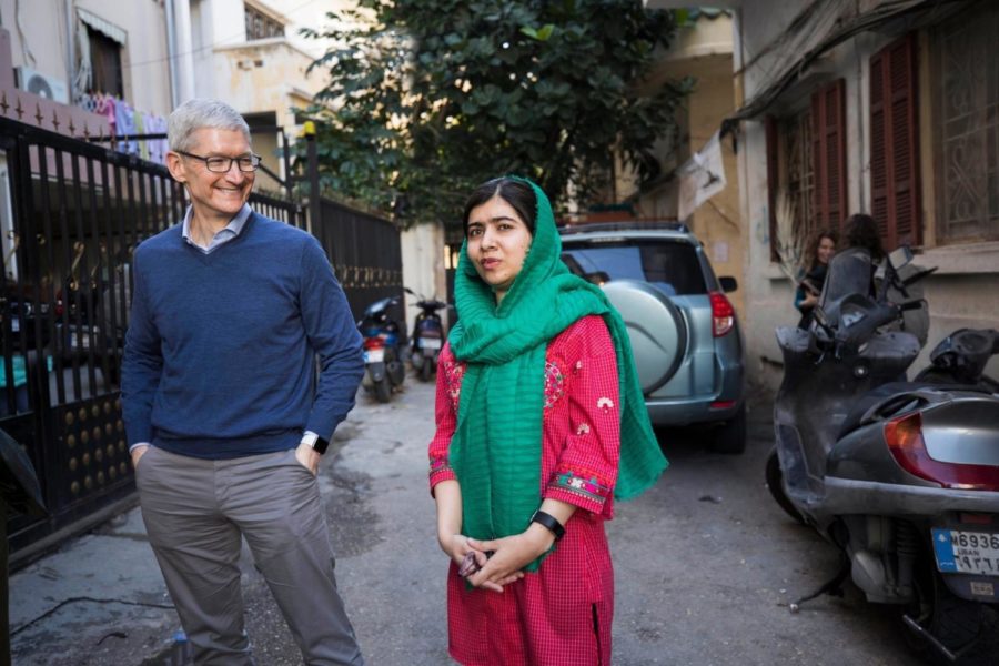 Malala Yousafzai and Tim Cook, Apple CEO, are partnering to support girls education.