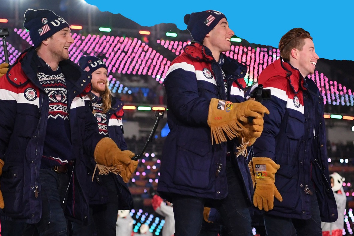 The U.S. Olympic team sported fringed gloves at this year's opening ceremony.