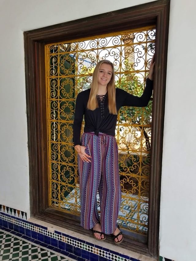 Emily Klaudt spending the afternoon in Marrakesh, Morocco.