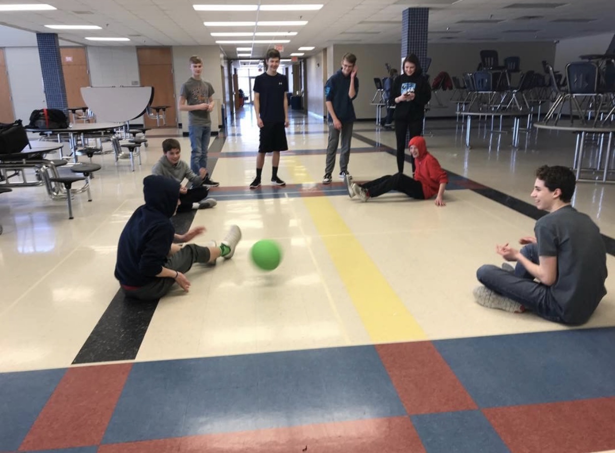 The 4-Square club is mostly made up of freshmen students, yet they accept all grades. They meet on Tuesdays after school in the cafeteria.