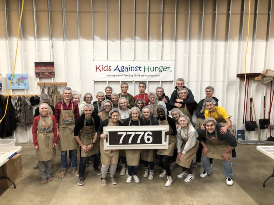 The LHS Student Council volunteered at Kids Against Hunger on Tuesday night