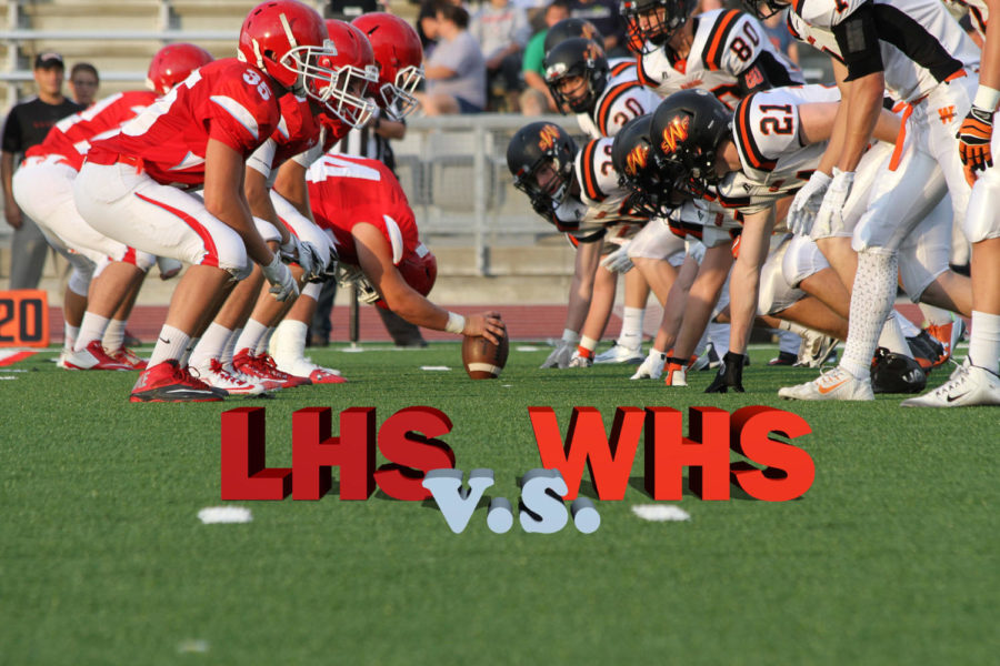 The+LHS+football+team+faces+down+their+head+rival.