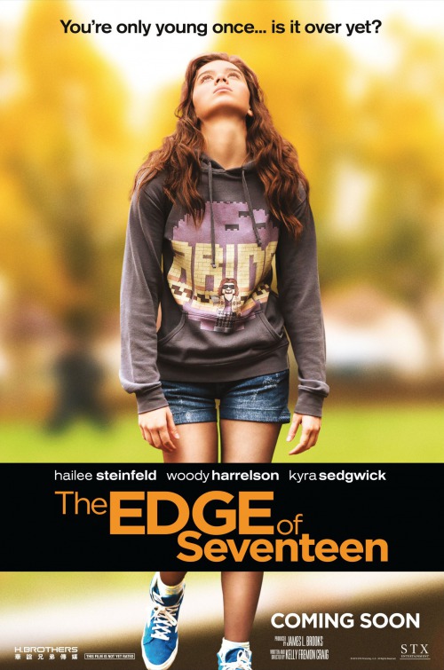 Hailey Seinfeld posing for the Edge of 17 movie poster. 