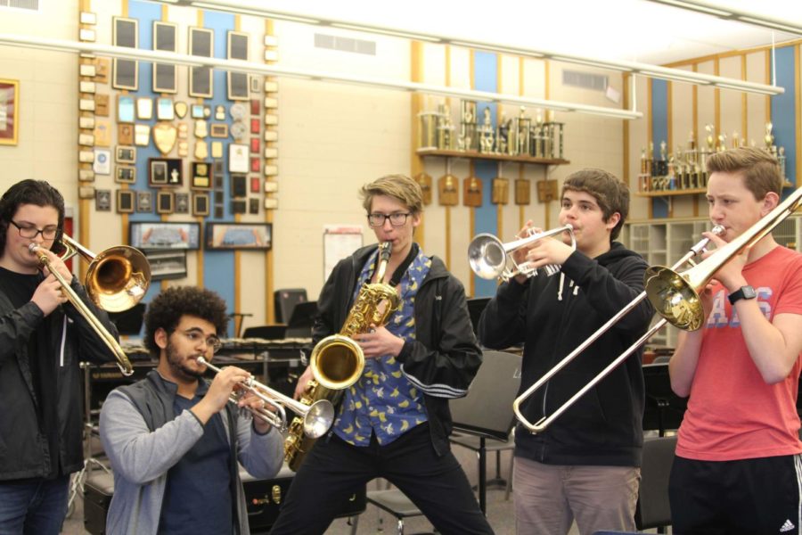 From left to right; Sam Pierce, Xander Donahue, Grant Beilke, Aaron Johnson and Jordan Levesque.