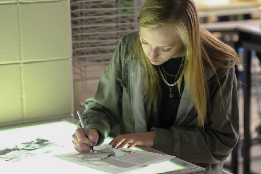 Some fine arts teachers are concerned that limiting instruction time in elementary school would make students less likely to explore art electives like this drawing class when they get to high school.