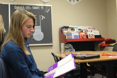 For juniors, the year is much harder considering the amount of homework given coupled with a lack of motivation. (Pictured: Madeleine Kemper)