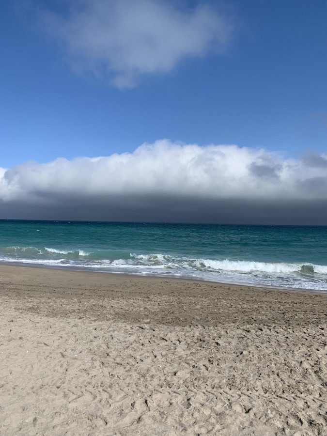 The Hutchinson Island beach is near the Gulf of Mexico.