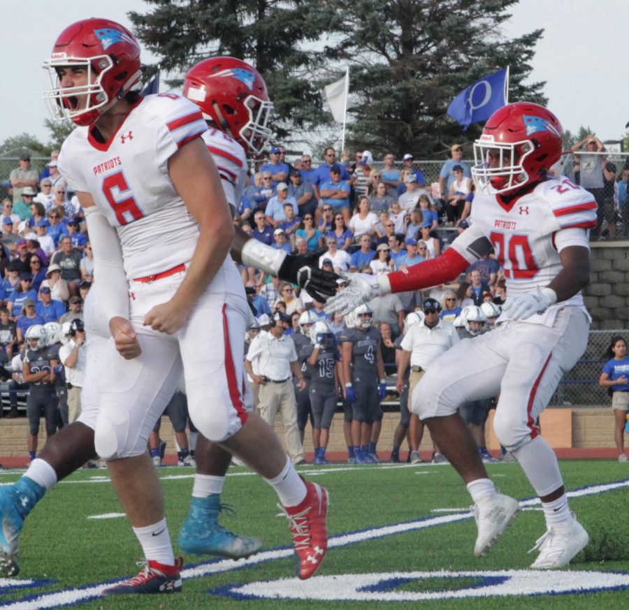 #6, Tommy Thompson and #20 Isaiah Robinson-LHS beat OGHS 48-23 on Sept. 20.