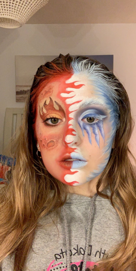 Ravelings completed makeup look, which has amassed her over 232 thousand followers on TikTok.