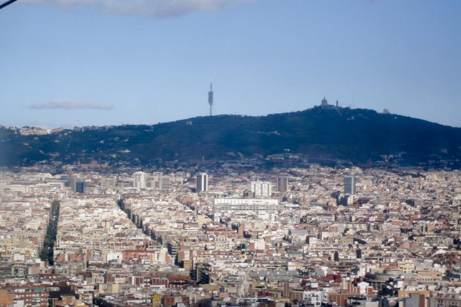 Over head view of Barcelona, Spain. 