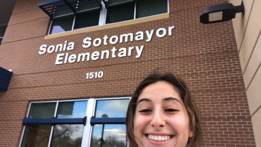 LHS junior and Spanish IV student Ana Simeonova also goes to Sonia Sotomayor twice a week to work with a third grade class of Spanish-speaking students.