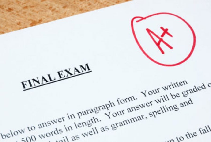 A paper graded, similar to what students receive in class.