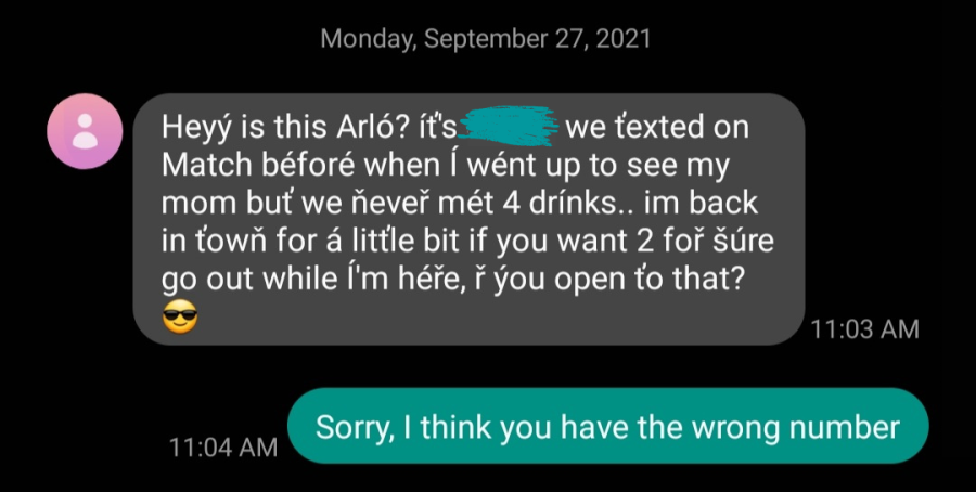 I got a random text from a “stranger.” And since I was bored, I decided to keep responding.
