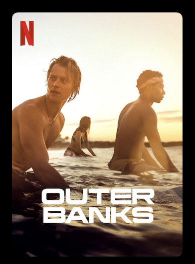 This is JJ, Pope and Kie on the front cover of the Netflix series ‘Outer Banks’. 
