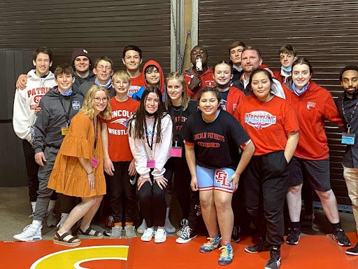 The 2021 LHS wrestling team and managers at State 2021 in Rapid City last year. 