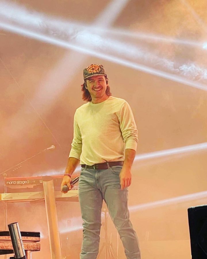 Hit country singer and songwriter Morgan Wallen performs at once of his concerts on his tour.
