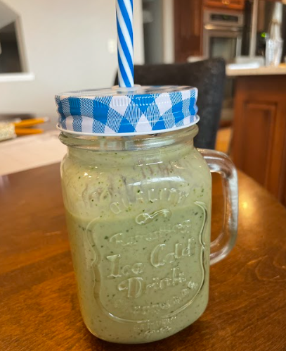 Here is a delicious green smoothie I made one morning for an enjoyable and refreshing start to my day.