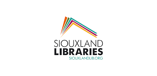 The logo for the Siouxland Public Libraries, with their website as well.  