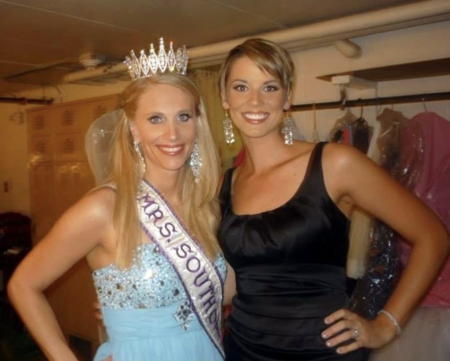 Shannon Rook (left) alongside LHS alumni Whitney Werner (right) to whom she handed down her pageant title.