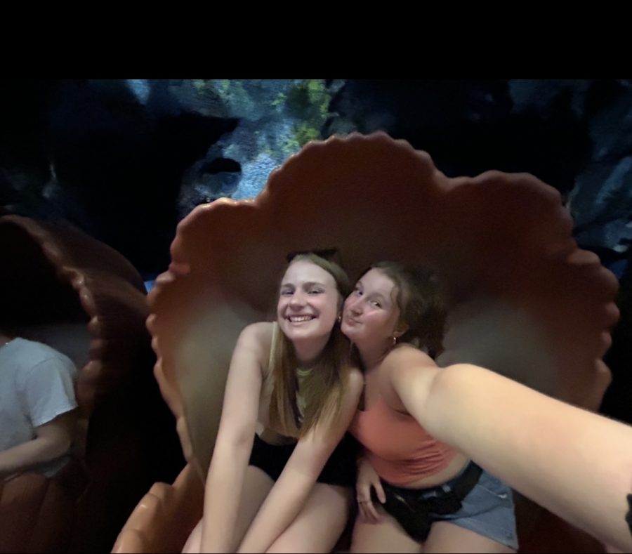 My best friend Lexi and I on “The Seas with Nemo & Friends” located inside the Epcot park.