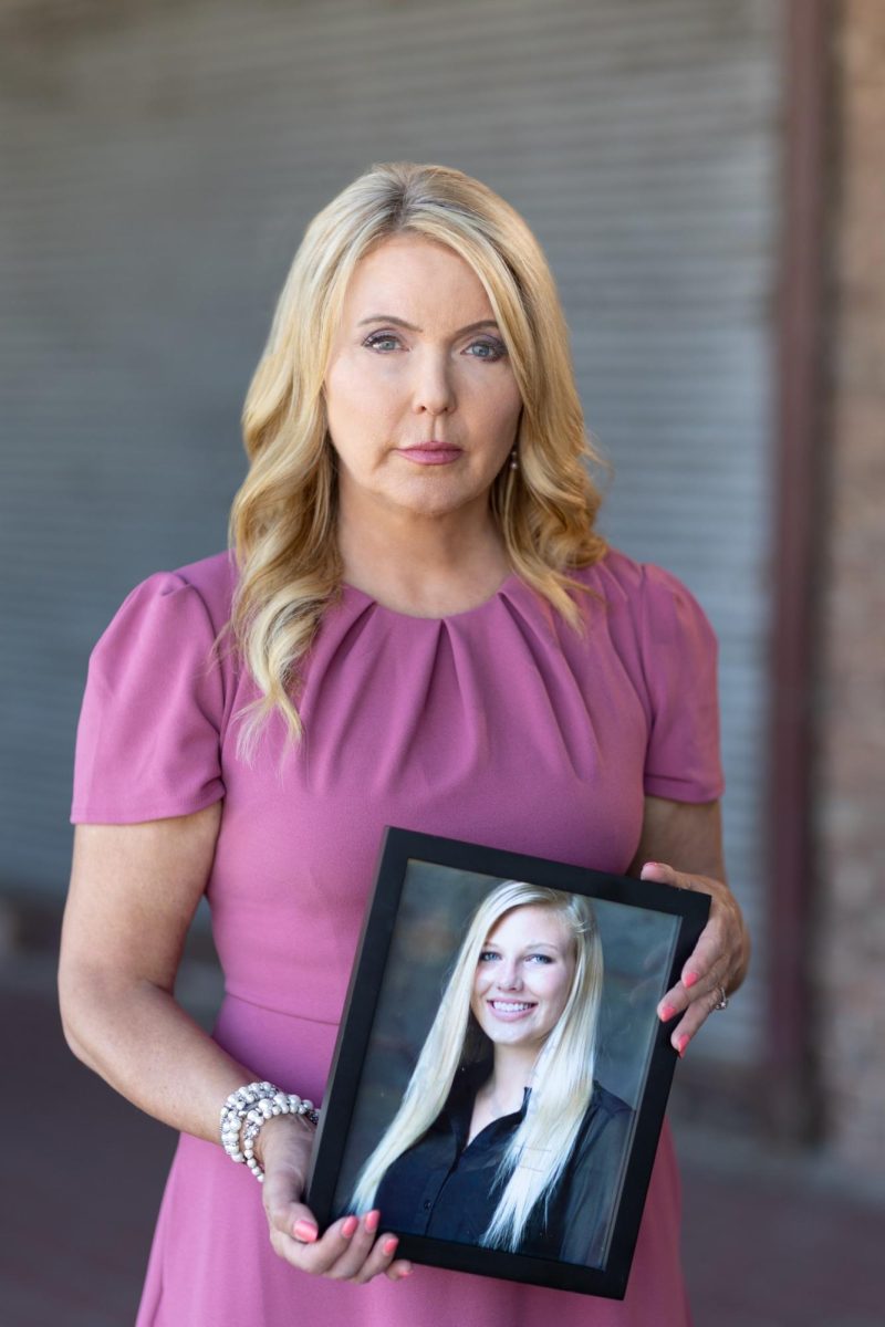 Emilys Hope founder Angela Kennecke holds a photo of her daughter, the inspiration behind the organization. (Photo used with permission from Angela Kennecke)