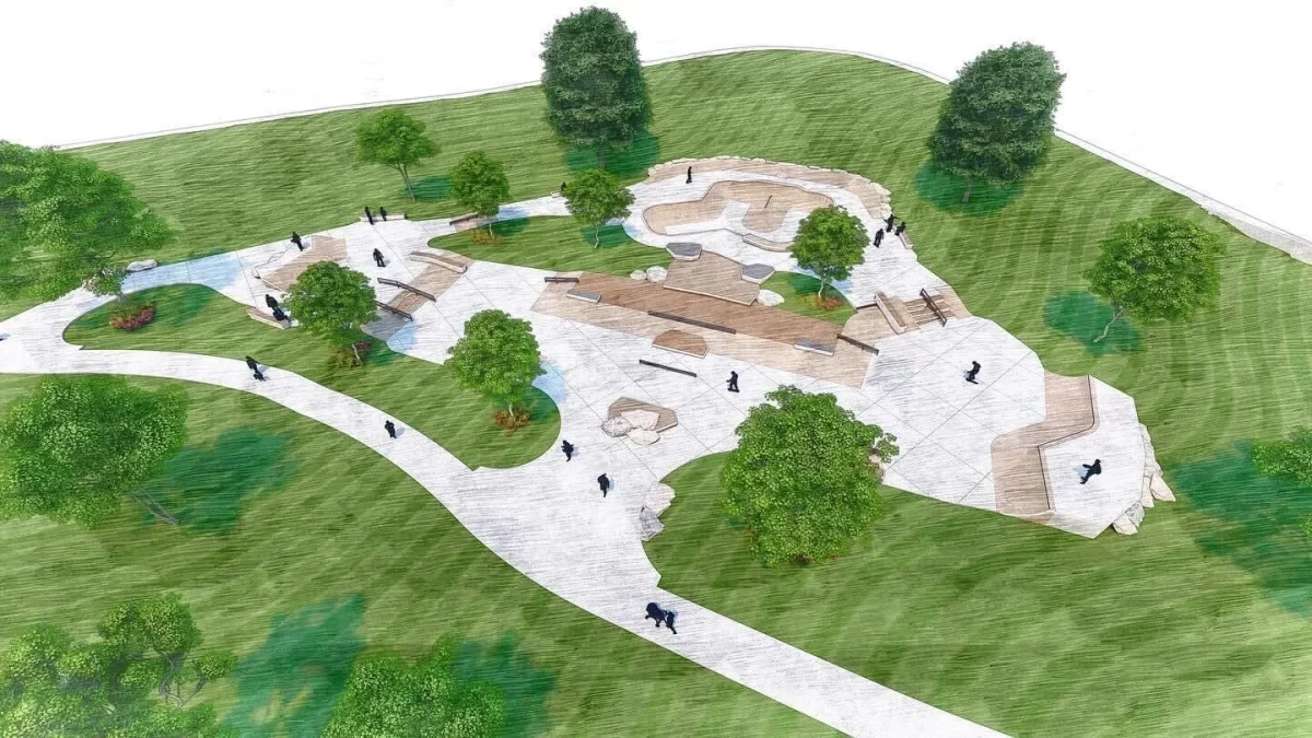 The design for the state-of-the-art Barb Iverson Skate Plaza that is set to be completed by June 2024. (Photo used with permission by Keloland.)
