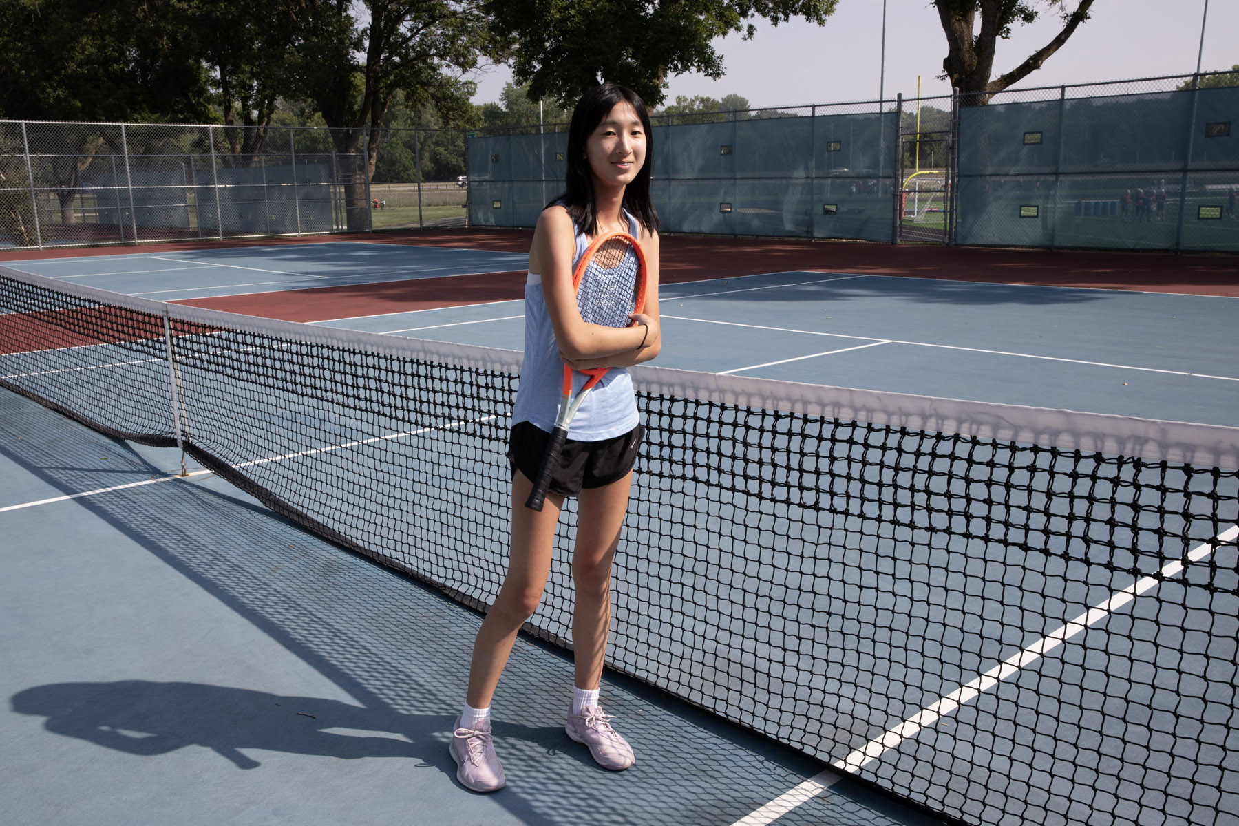 Angela Ge is a sophomore member of the LHS girls tennis team (Used with permission by LHS Tennis).