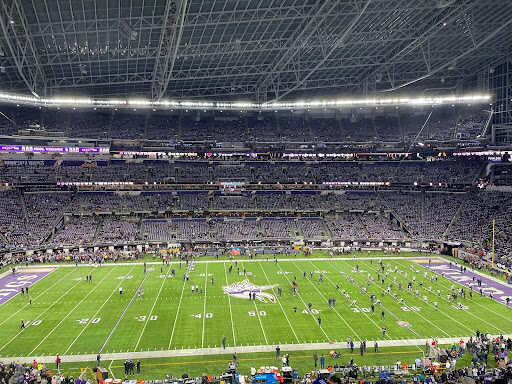 My view from my seat at the Minnesota Vikings vs. Chicago Bears game November 27