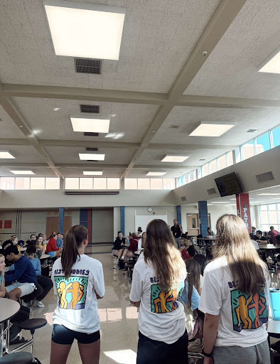 LHS Best Buddies leaders explaining the club at their first meeting of the school year.
