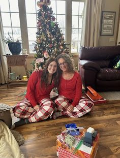 Last Christmas, Rima and her mom wore matching pajamas. 
Used with permission by Ella Rima