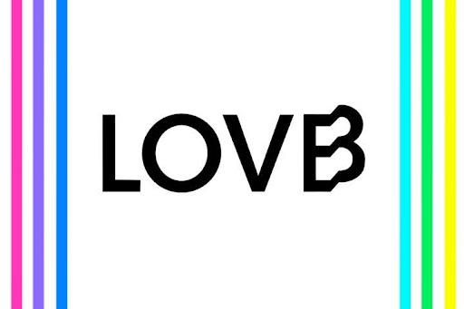 The League One Volleyball logo features the word “love” in it, which is how the name of the league is pronounced when abbreviated.