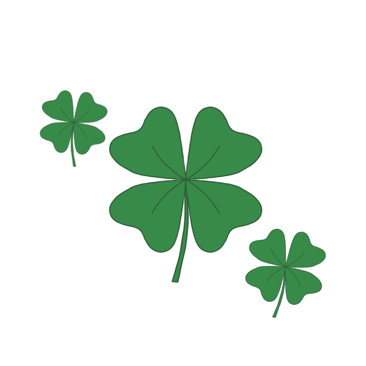 The leaves on the four-leaf clover represent faith, hope, love and luck (artwork by Laila Miller)