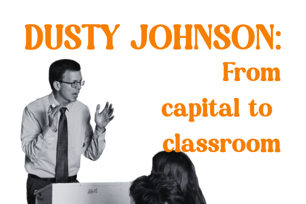Representative Dusty Johnson, who is running for governor in the next SD election substitute taught at LHS in an Economics class.