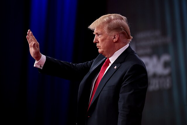 At the 2018 Conservative Conference (CPAC), President of the United States Donald Trump spoke in National Harbor, Maryland. Conservative in National Harbor, Maryland (Wikimedia Commons/Gage Skidmore).