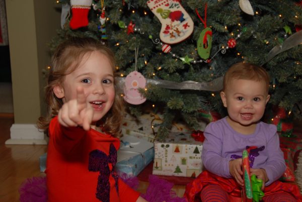 The author and her younger sister on Christmas Eve, circa 2012.