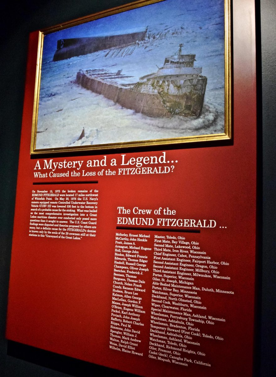 SS Edmund Fitzgerald sank on Nov. 10, 1975, with all 29 crew members perishing (Photo used with permission by Wikimedia Commons/SHIPWRECK: MYSTERY-SS Edmund Fitzgerald).