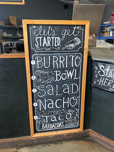 A creative chalk-drawn menu for local restaurant Barbacoa, located in Spearfish, helps customers decide what they want to eat.