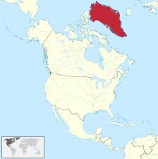 This map shows Greenland in location and relative size when compared to the United States (Photo used with permission by Wikimedia Commons- TUBS).
