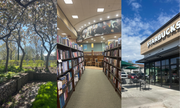 Barnes & Noble, McKennan Park, and Cafes are free/low cost third place options in Sioux Falls. Photos taken by Hannah Hilgenberg.